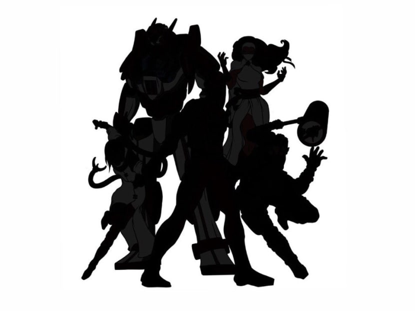 A silhouette of the "Virus Vanguard" superheroes Singapore authorities introduced to fight the coronavirus, then swiftly shelved.