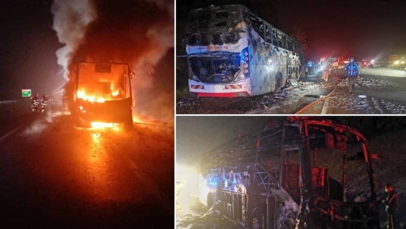 Teen killed after bus travelling from Singapore to KL crashes into motorcycle on highway