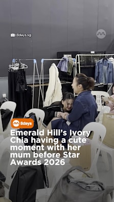 The Young Talent Award front-runner and her biggest supporter are too cute 😍 #8dayssg #8dayssglocalent #starawards2026 #cute #mum 