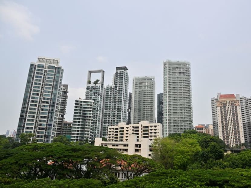 A view of private residential properties near Orchard Road in Singapore on April 13, 2023. 