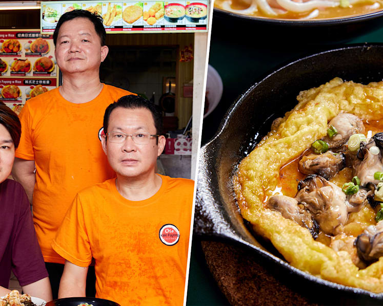 Super popular hotplate oyster omelette from Ngee Ann Poly’s food court found at Beauty World food centre 