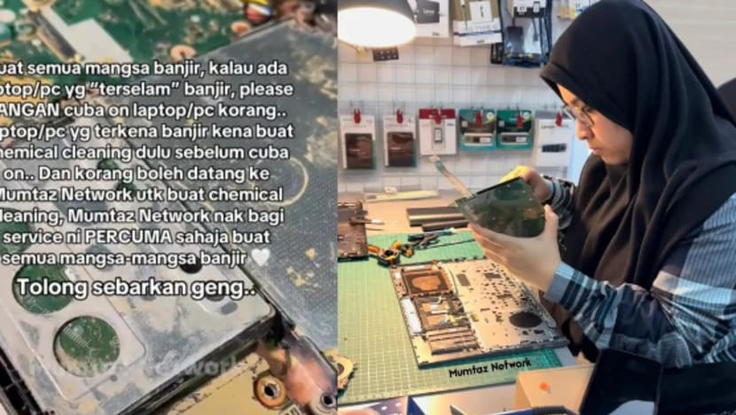 Wanita tawar khidmat percuma baiki komputer buat mangsa banjir di Kota Bharu Wanita tawar khidmat percuma baiki komputer buat mangsa banjir di Kota Bharu
