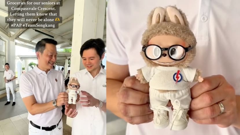 Sengkang's PAP Reps Have A  Labubu Dressed In An All-White PAP Outfit