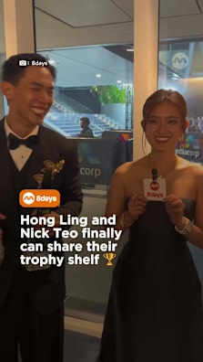 Wonder what the shelf will look like in a few years’ time? 🤩 #8dayssg #8dayssglocalent #starawards2026 #trophy #celebcouple 