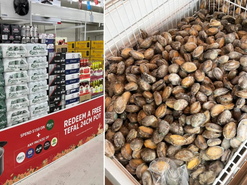 Jurong CNY Warehouse Sale Has $1 Abalones, 2 Packs For $10 Shabu Shabu Pork, Tidbits & Beers