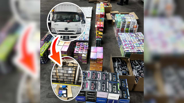 罗厘藏上千件电子烟产品企图入境我国 在大士关卡被识破