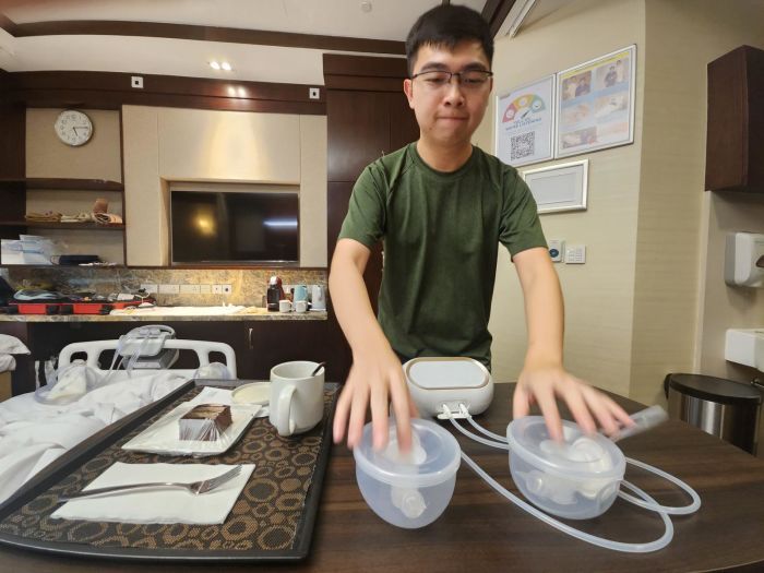 After helping his invalid wife breastfeed for 6 months, this new dad has fresh appreciation for mums