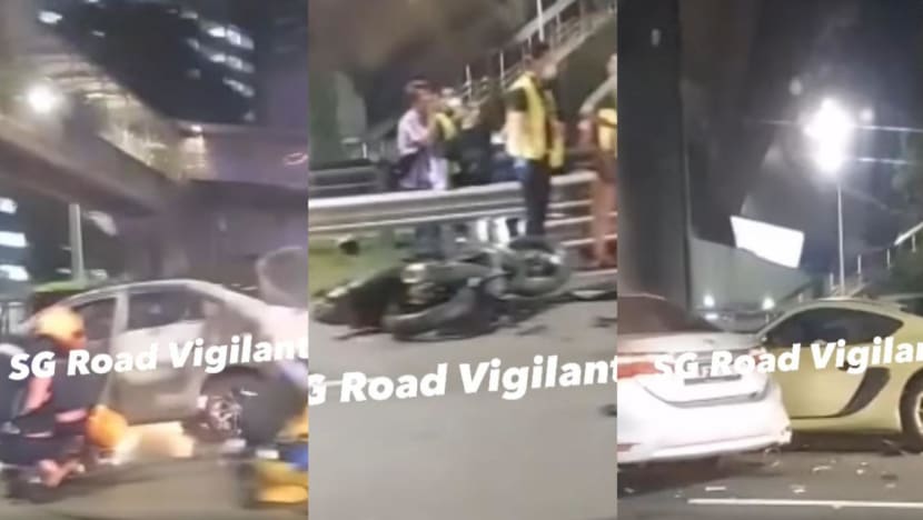 Five people taken to hospital after six-vehicle crash along PIE Five people taken to hospital after six-vehicle crash along PIE