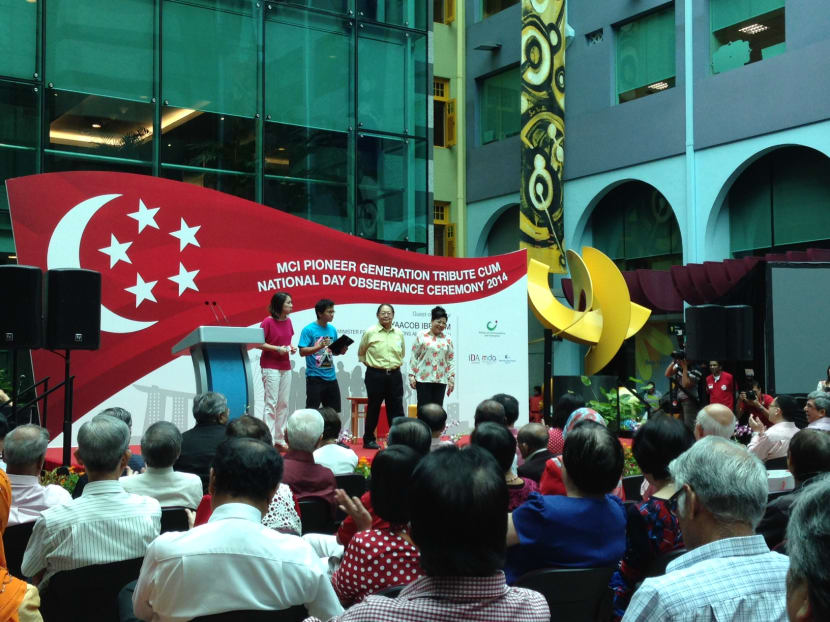 Attendees of the Pioneer Generation Tribute cum National Day Observance Ceremony on Aug 8, 2014. Photo: TODAY