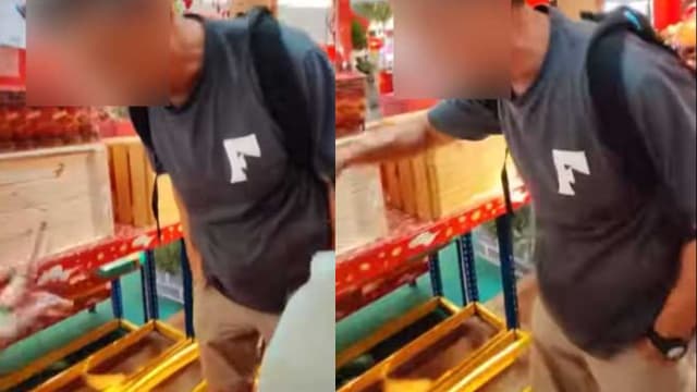 狮城男被指新山商场坐坏货架 损坏货品不愿赔偿