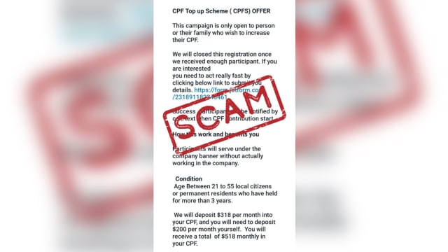 网传“公积金填补优惠计划” 人力部：骗局！