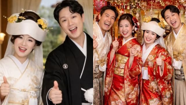 陈熙日本举行婚礼，一家人以日本传统婚礼和服“亮相”！