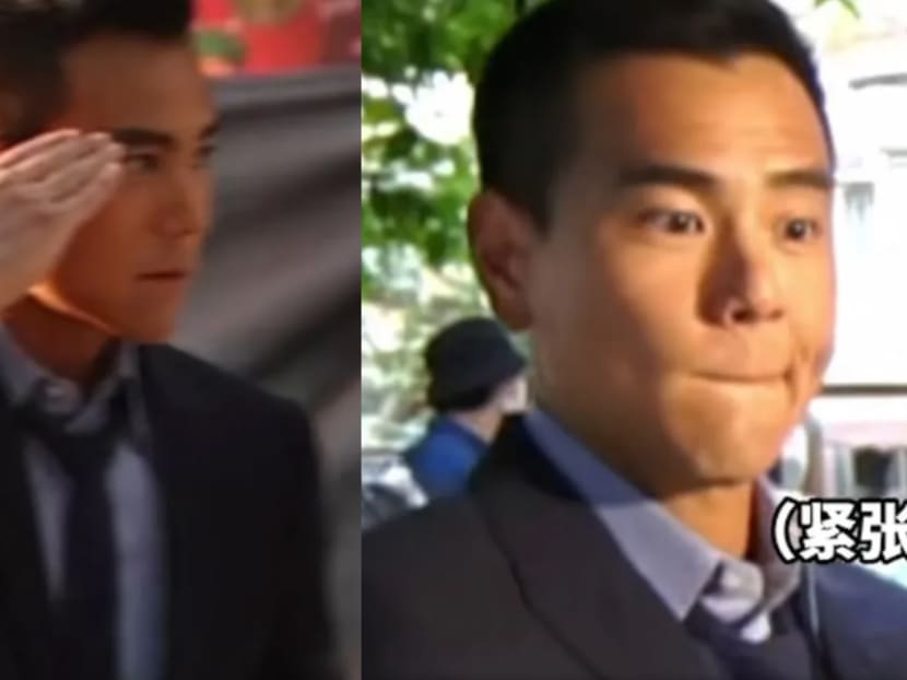 Eddie Peng looked absolutely star struck when he met Andy Lau on the set of his new movie