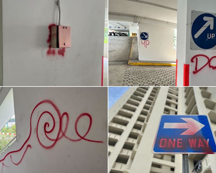 Four teenagers arrested after neighbourhood in Punggol vandalised