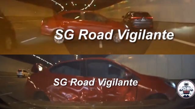 疑后方车子切道造成失控 轿车横摆路中被来车撞毁