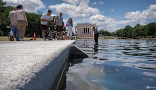 Trump, blaming alleged vandals, says Washington Reflecting Pool needs repairs