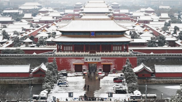 中国北部多省降大雪 河北部分公路关闭