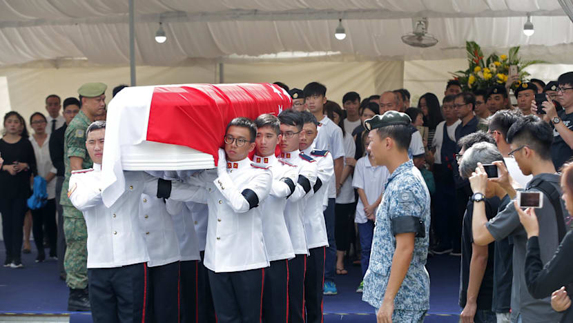 Solemn military send off for 3SG Gavin Chan, NSF killed during Ex Wallaby