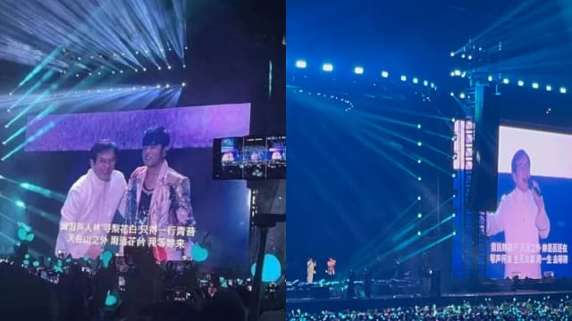 周杰伦天津开演唱会　成龙惊喜现身舞台