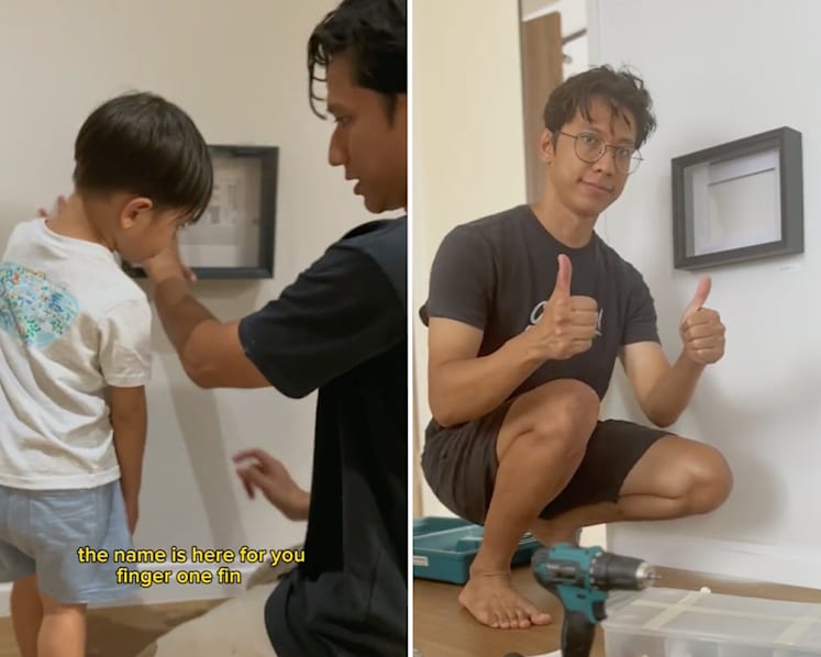 #trending: S'pore dad turns son's wall scribbles into art installation, wins hearts online