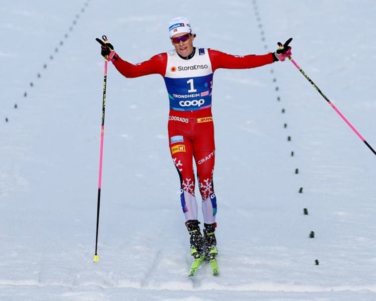Cross-country skiing-Norwegian skier Klaebo achieves 100th World Cup win
