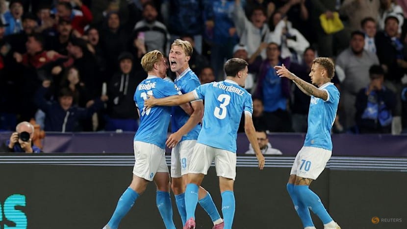 Napoli's Hojlund nets double in 2-1 win over Sporting