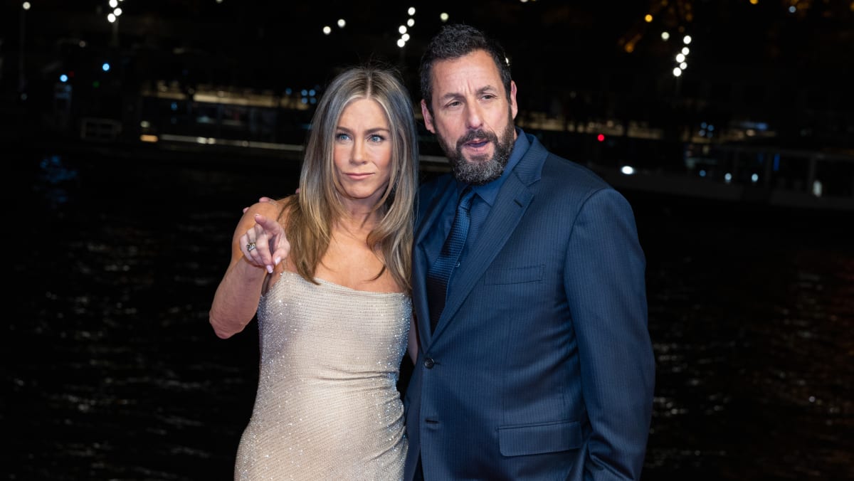 Jennifer Aniston says Adam Sandler teases her dating choices: "What are you  doing?" - CNA Lifestyle