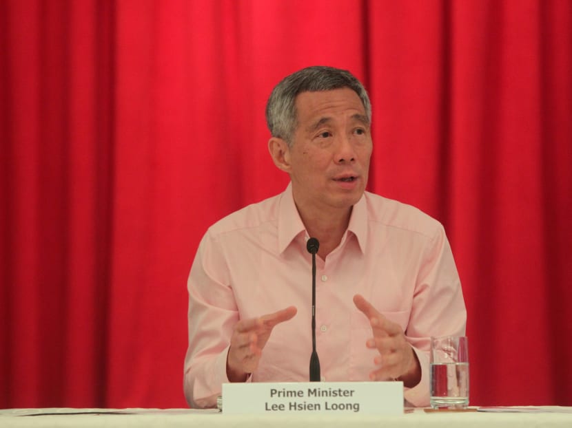 PM Lee Hsien Loong speaking at a haze situation press conference at Istana. Photo: Don Wong