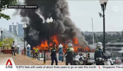 Firefighters battle blaze on luxury yacht at ONE15 Marina Sentosa Cove 
