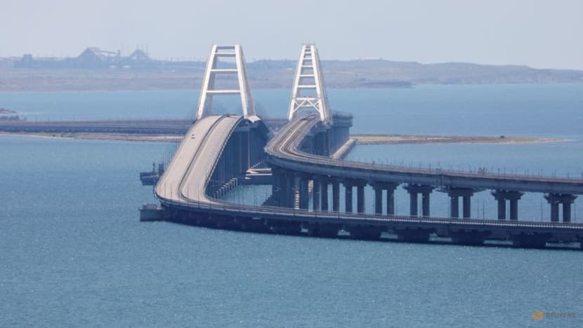 Ukraine says it hit Russia's bridge to Crimea with underwater explosives Ukraine says it hit Russia's bridge to Crimea with underwater explosives