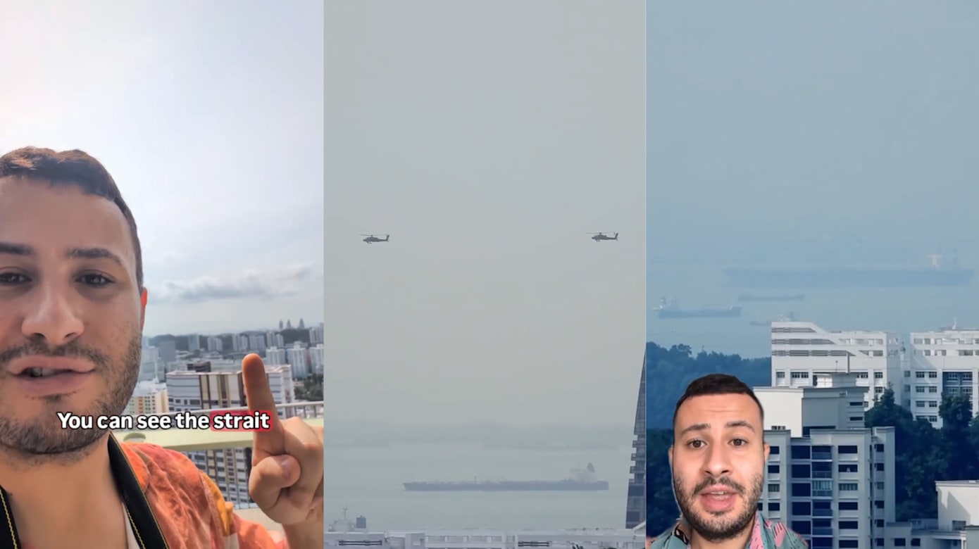 分享影子舰队穿越新加坡海峡视频英国籍男子爆红- 8world