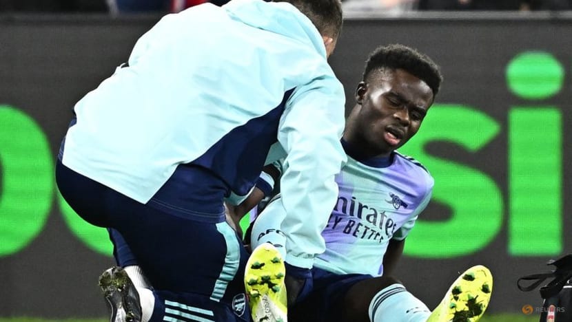 Arsenal's Saka out for more than two months after hamstring surgery