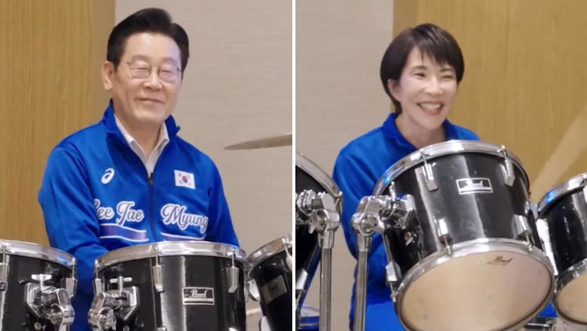 Japan and South Korea leaders got jamming to K-pop beats, social media buzzes with jokes and praises