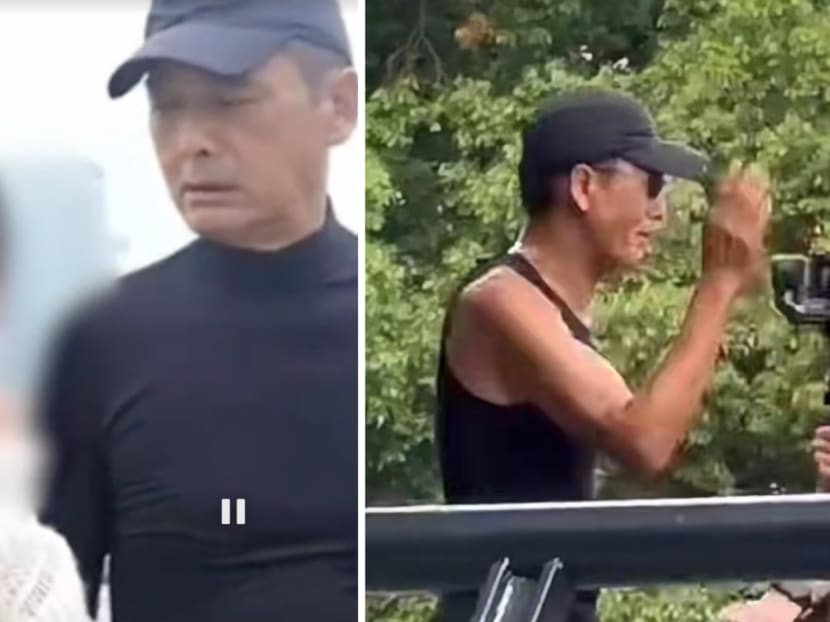 Chow Yun Fat hounded by fans while jogging in Shanghai; forced to stop for selfie