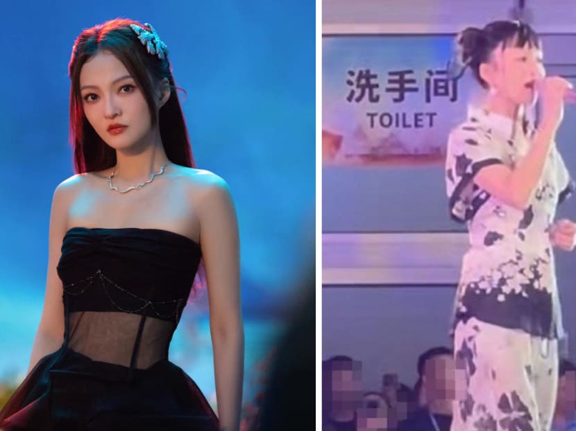 Angela Chang mocked for performing in front of toilet entrance in China