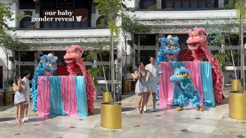 S'pore Influencer Holds Gender Reveal Party With Lion Dance 