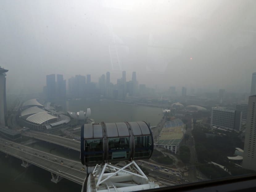 Hazy conditions as seen on Sept 10, 2015. Photo: Ernest Chua