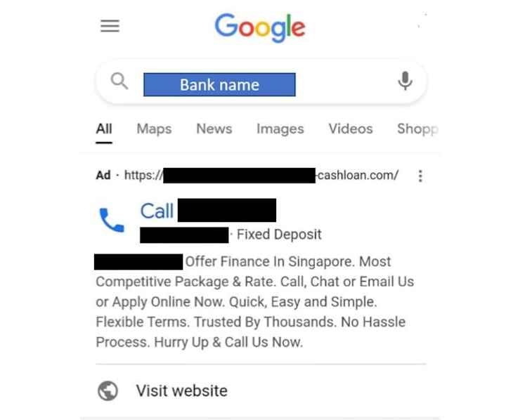 Half a million dollars lost to scammers spoofing bank hotlines on Google ads: Police