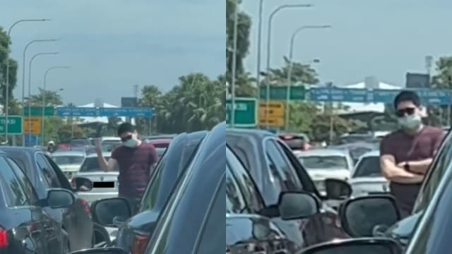 关卡堵塞有车插队无人管 “墨镜哥”下车斥责引热议