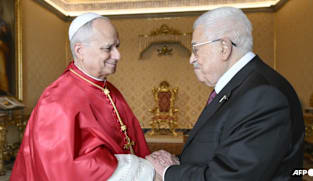 Pope Leo receives Palestinian president Abbas at Vatican
