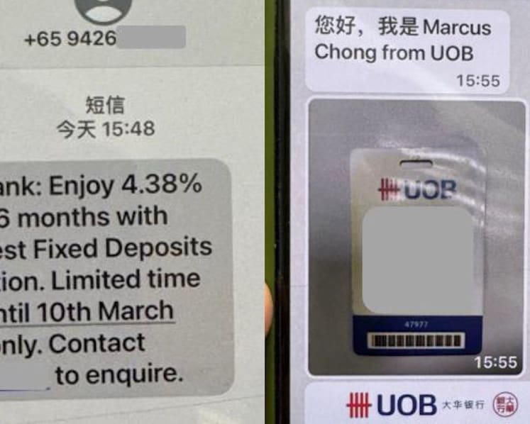 Beware of scams involving fixed deposit 'promotions'; at least S$650,000 lost since January