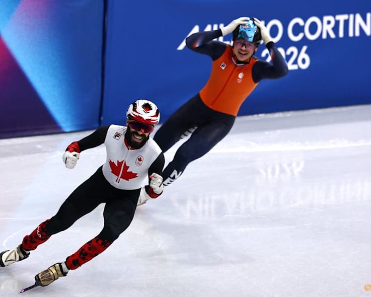 Short track-Canada's Dubois holds off Dutch brothers to win 500 metres