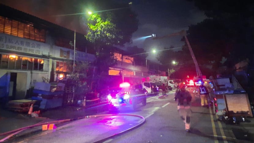 Fire breaks out at Eunos industrial area, 3 workshops affected
