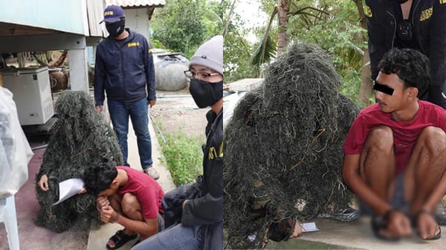 变身成游戏人物？泰警穿吉利服逮捕涉性侵男子