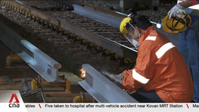 SMRT invests more than S$1m in new machine to strengthen track quality 