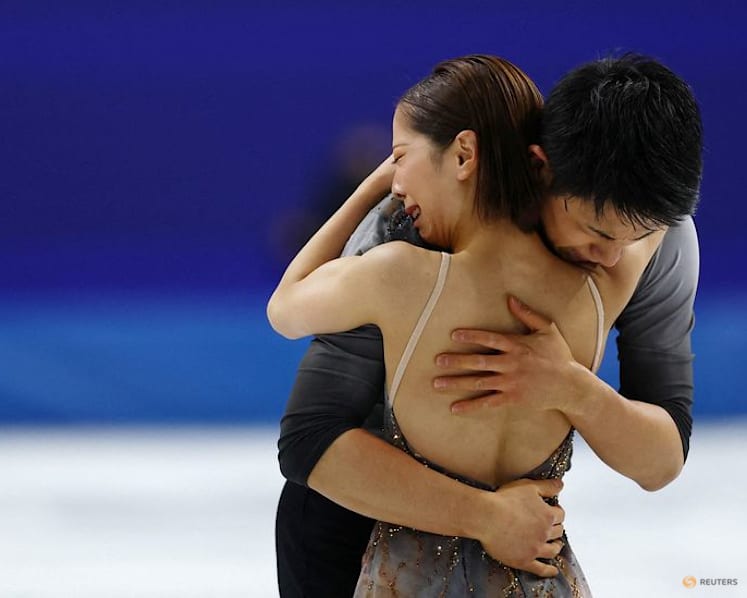 Figure Skating-Japan's Kihara says he skated through tears to claim Olympic pairs gold