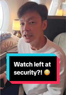 We wonder what type of watch it was 👀 #8dayssg #8dayssglocalent #airport #plane #watch 
