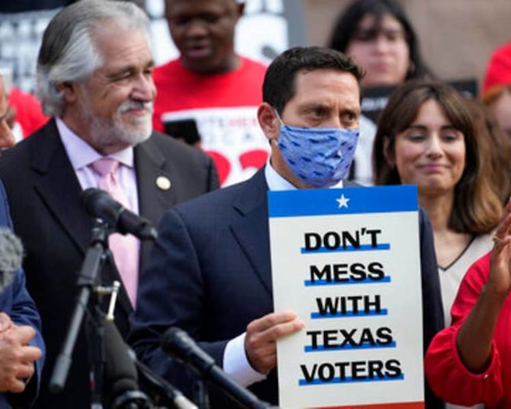 Texas GOP advances voting restrictions as hundreds push back