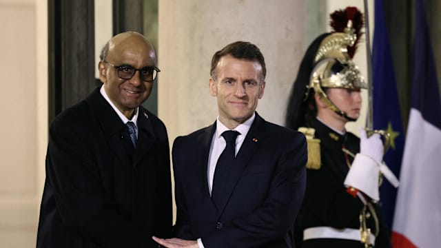 马克龙设宴款待尚达曼 两人重申合作关系