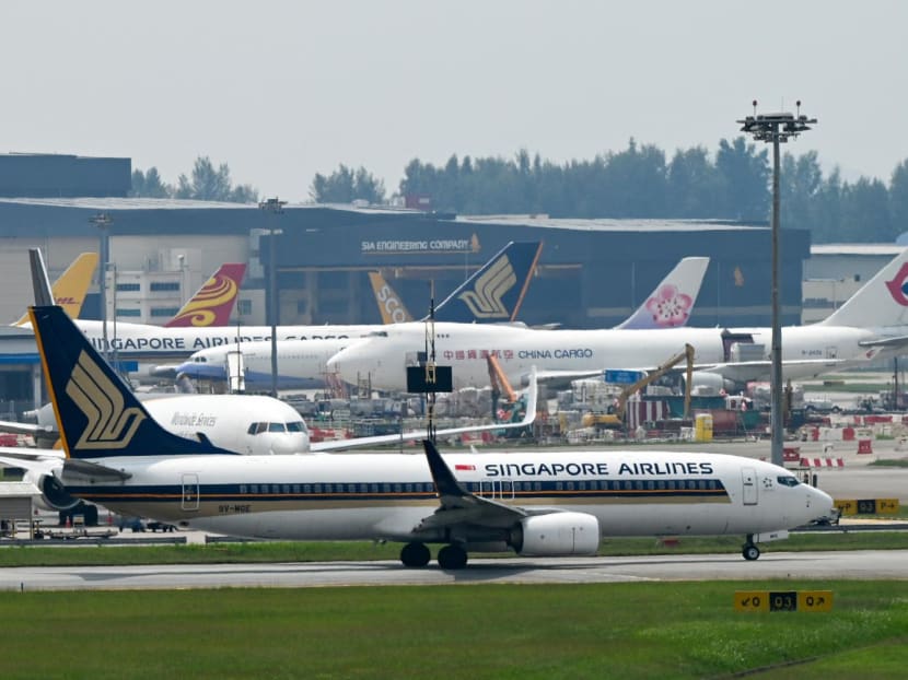 A file photo of a Singapore Airlines plane on the tarmac of Singapore Changi Airport. A file photo of a Singapore Airlines plane on the tarmac of Singapore Changi Airport.